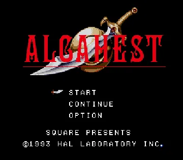 Alcahest (Japan) screen shot title